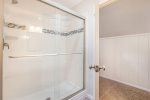 Upper level bathroom with shower